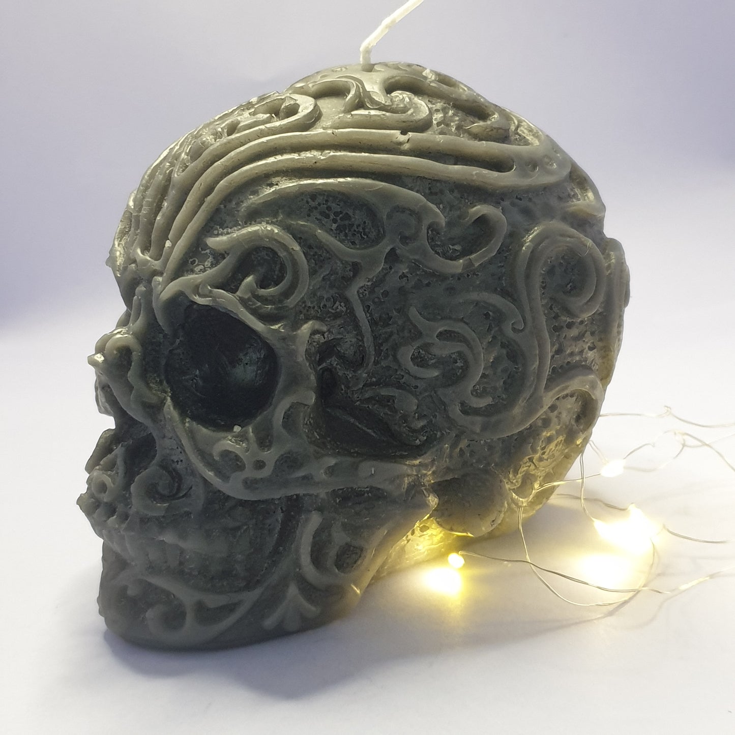 Wickedly Wonderful 100% Natural Beeswax Skull Candle