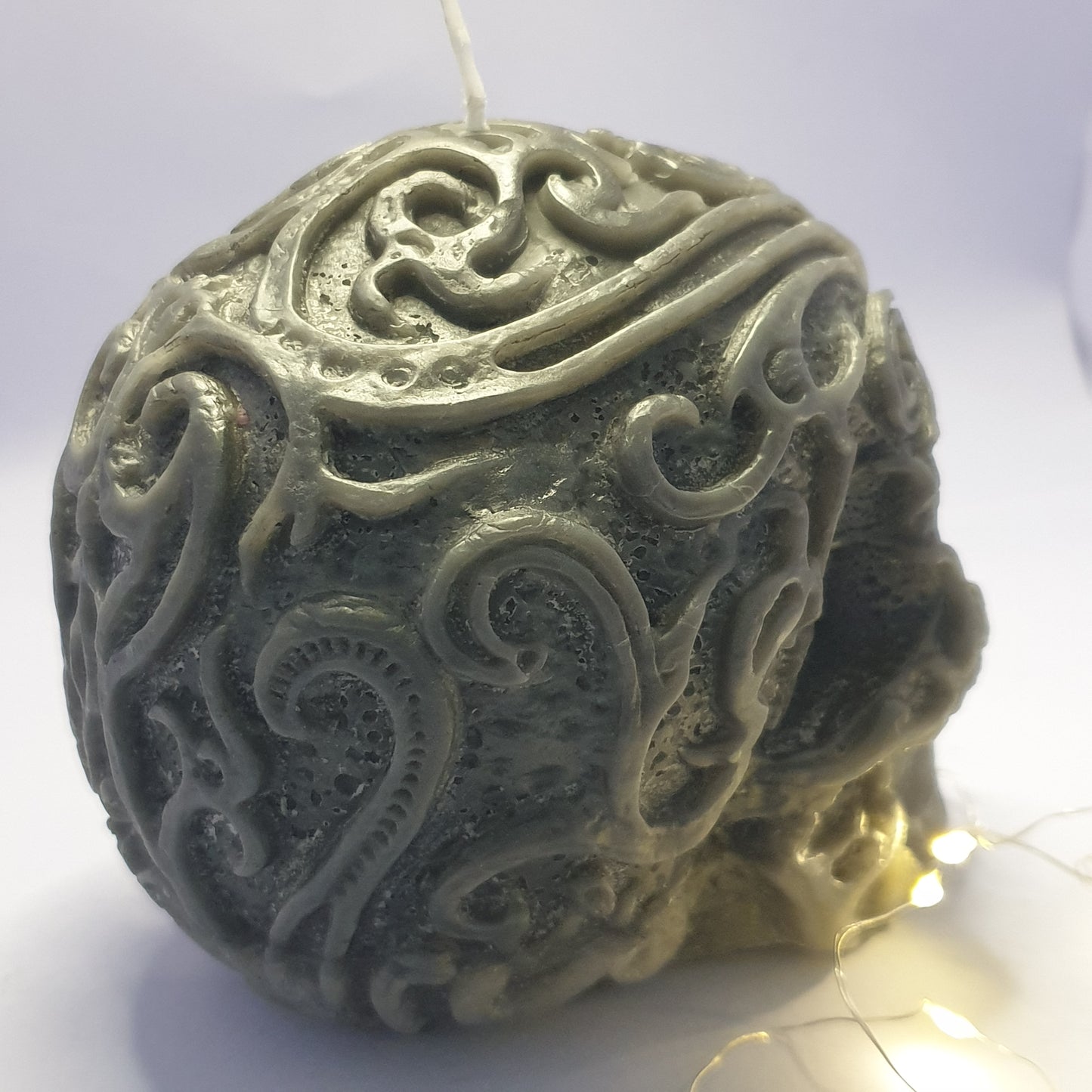 Wickedly Wonderful 100% Natural Beeswax Skull Candle