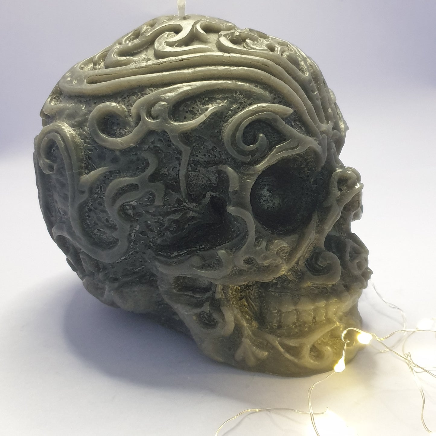 Wickedly Wonderful 100% Natural Beeswax Skull Candle