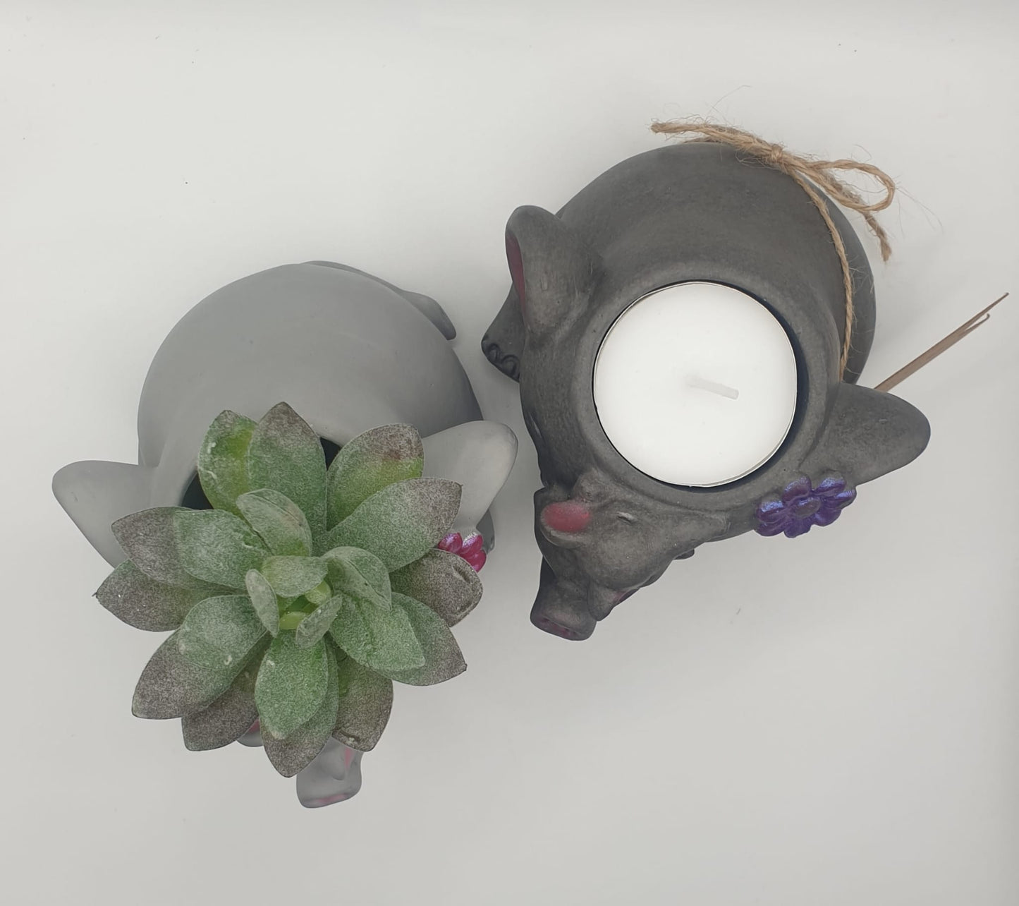 Elephant Love Collection: Succulent Planter & Tealight Candle Holder