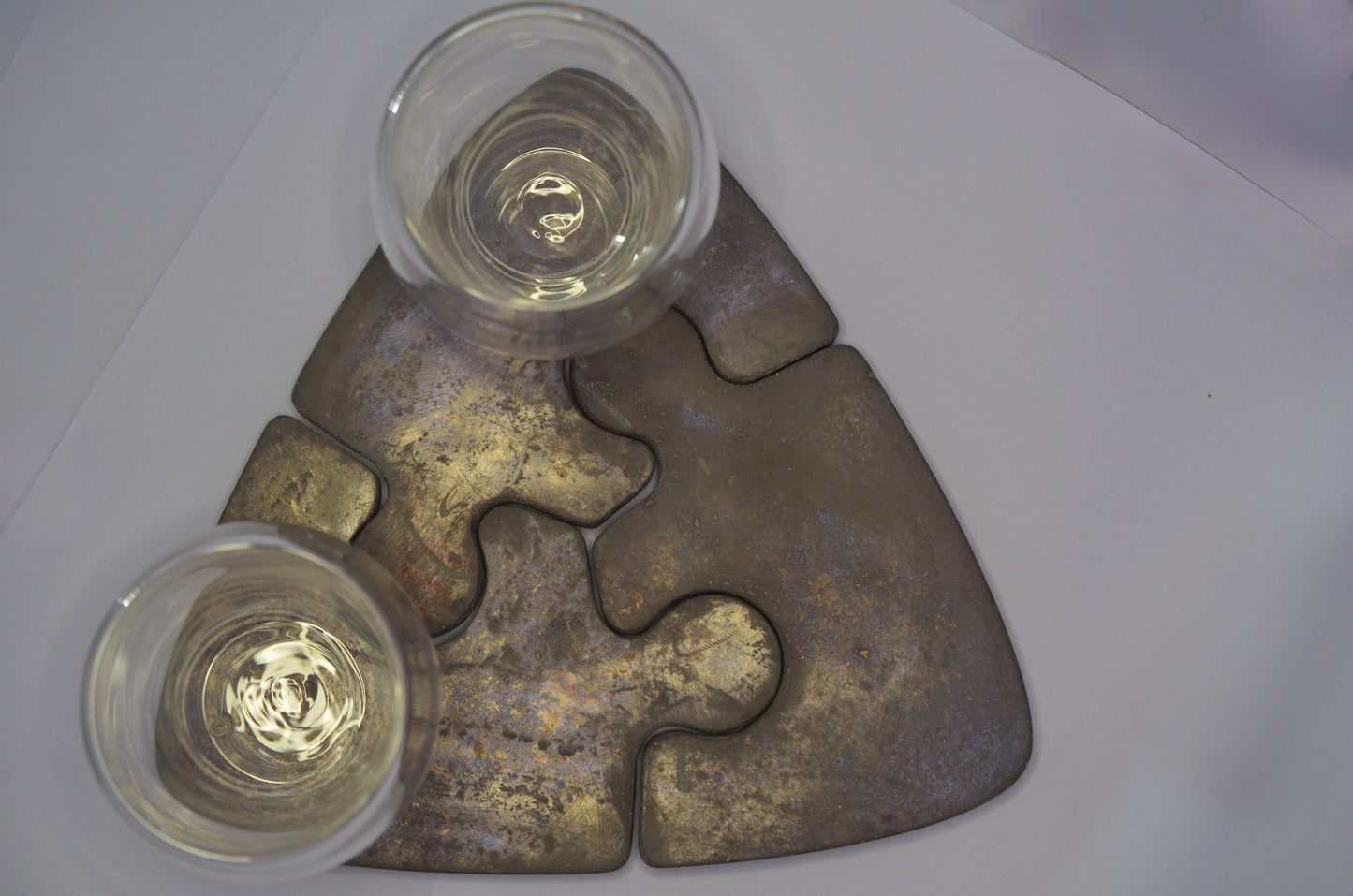 Artisan Puzzle Coasters: Handcrafted Rustic Elegance for Your Home