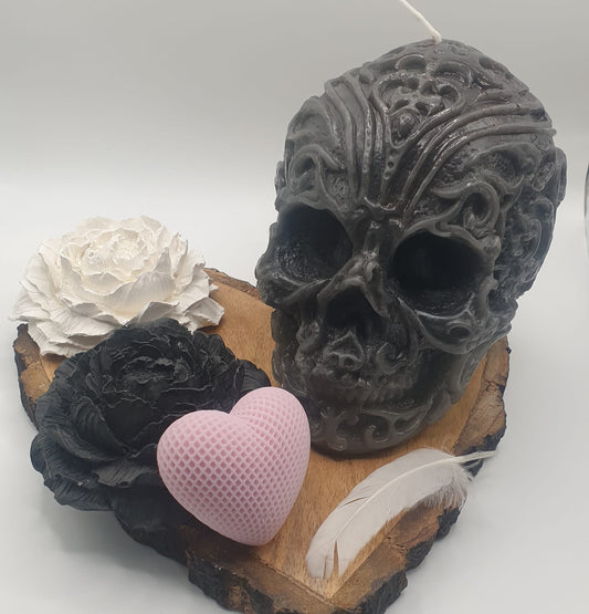 Wickedly Wonderful 100% Natural Beeswax Skull Candle