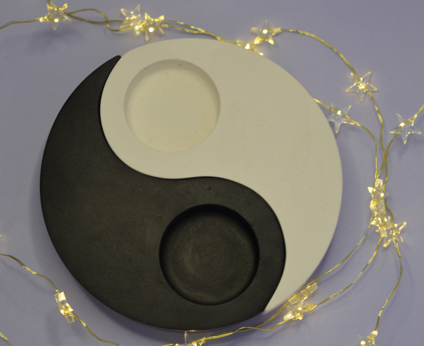 Harmony Duo: Bespoke Yin and Yang Jesmonite Tealight Holders