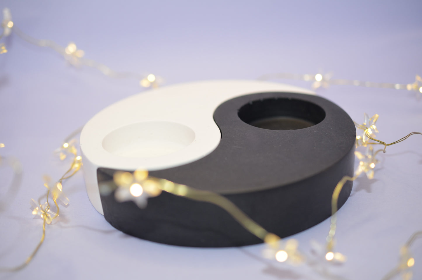 Harmony Duo: Bespoke Yin and Yang Jesmonite Tealight Holders